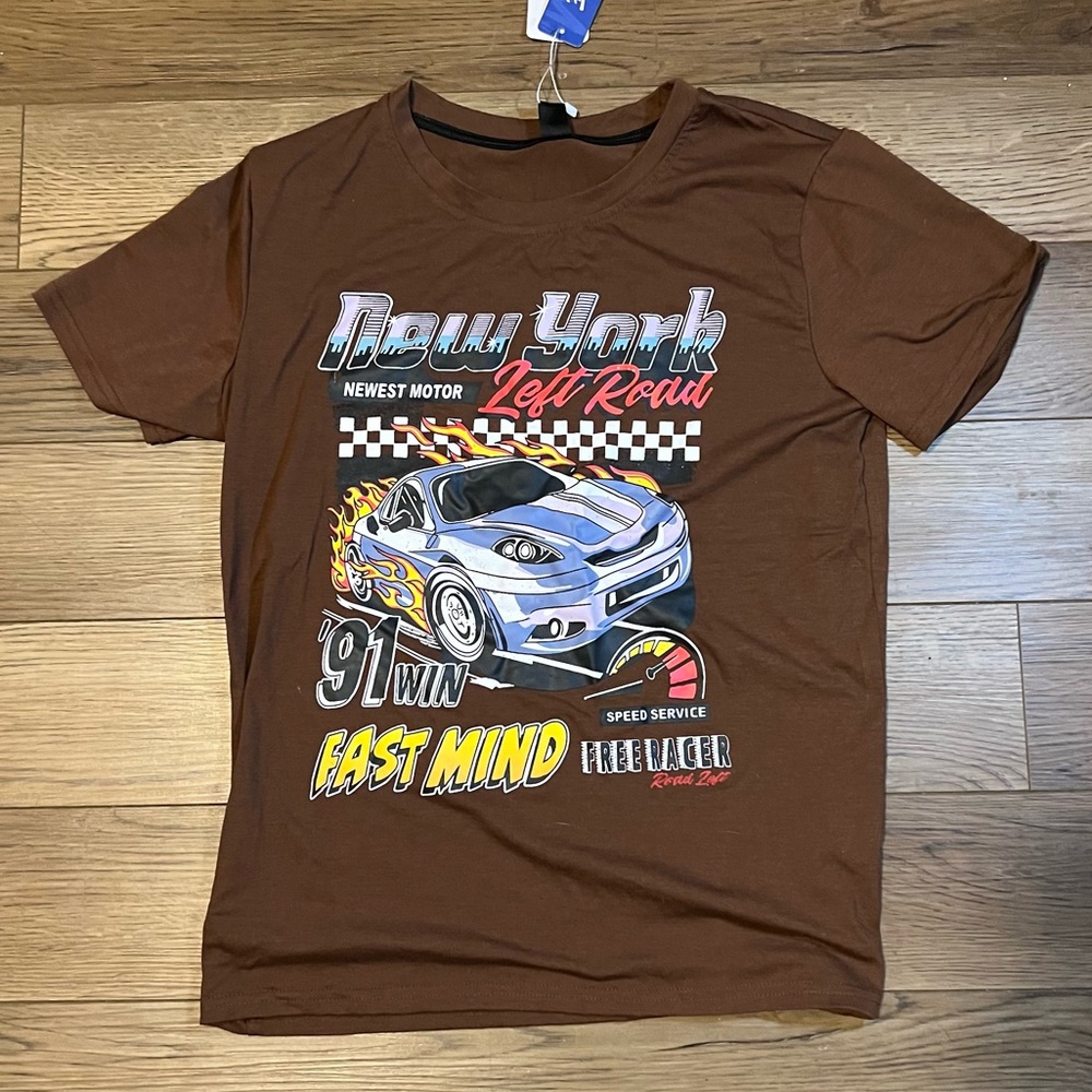 Brown New York Graphic Tee